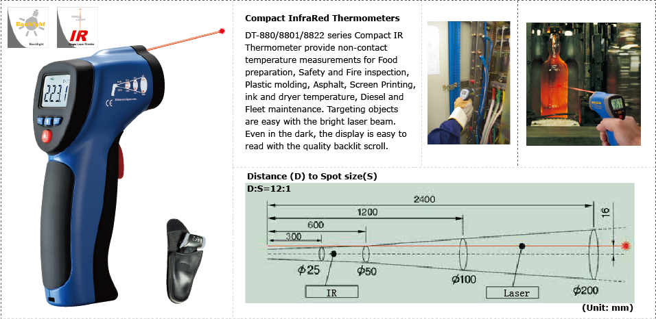 IR Thermometer CEM DT-81X (-50 to 500 degree) (100470)